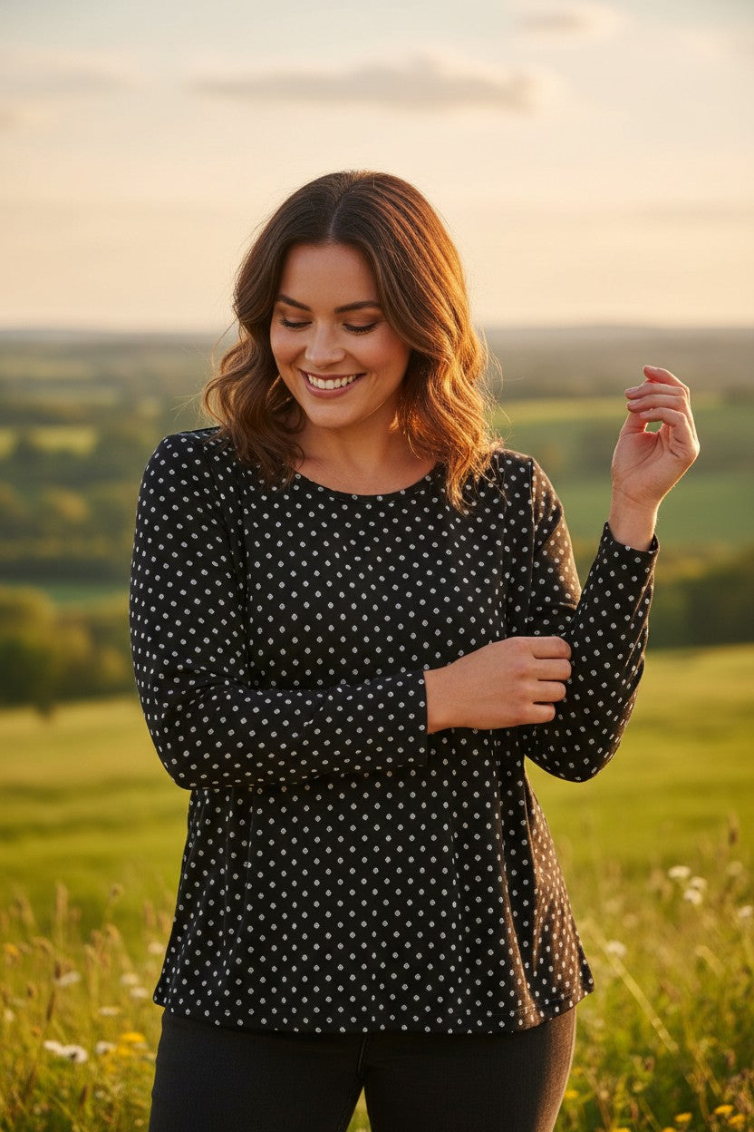 Bluza cu imprimeu marime mare 6-7XL maneca lunga