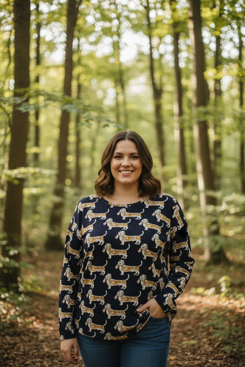 Bluza cu imprimeu marime mare 6-7XL maneca lunga