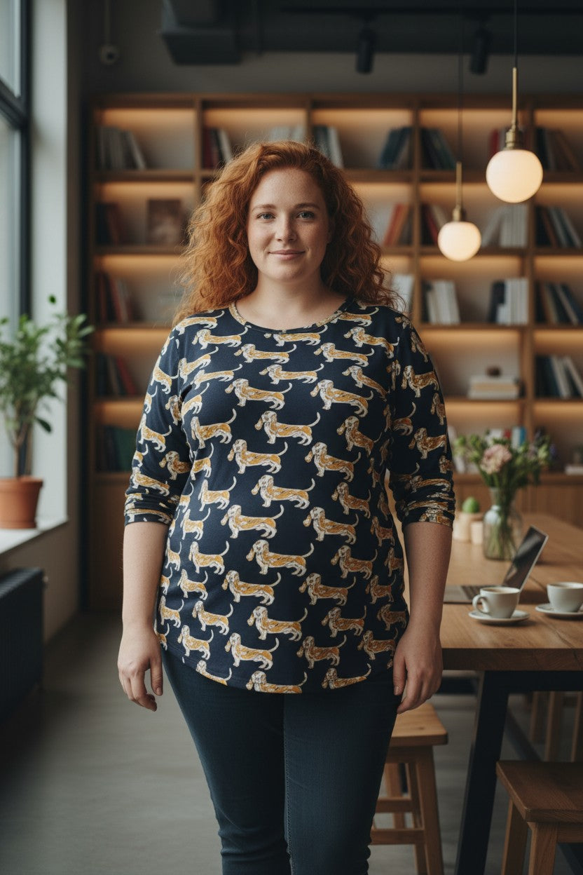 Bluza cu imprimeu marime mare 6-7XL maneca lunga