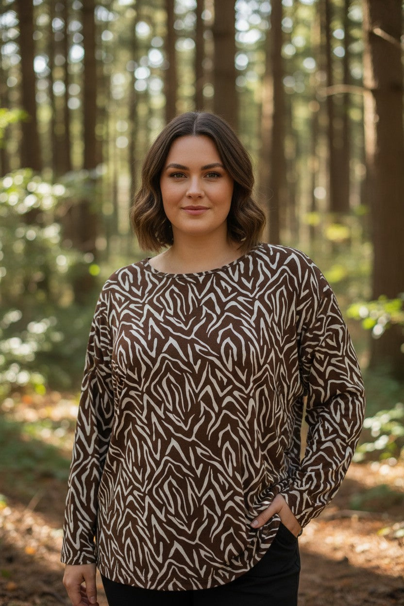 Bluza cu imprimeu marime mare 6-7XL maneca lunga