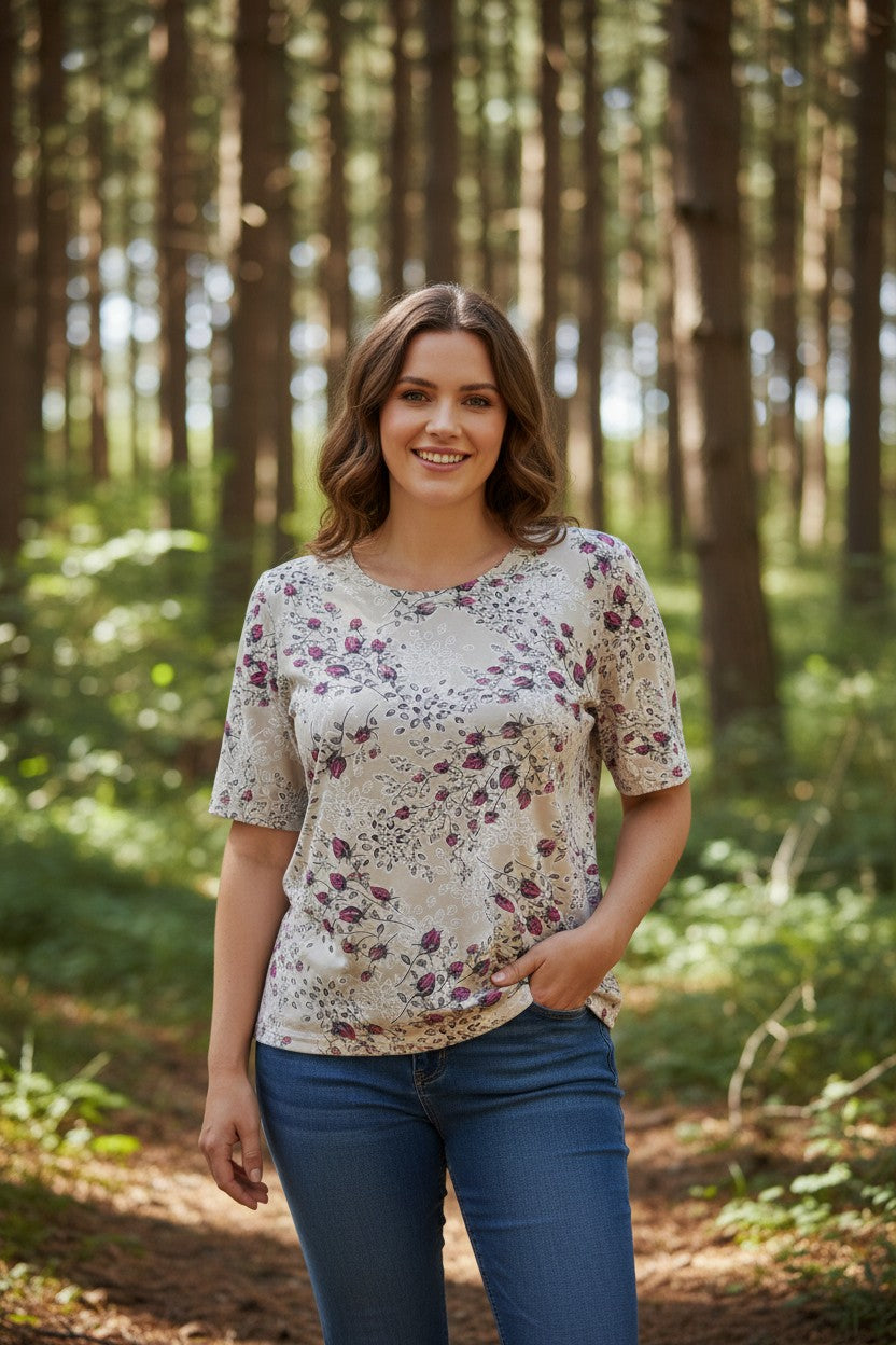 Bluza imprimeu Floral XL-5XL