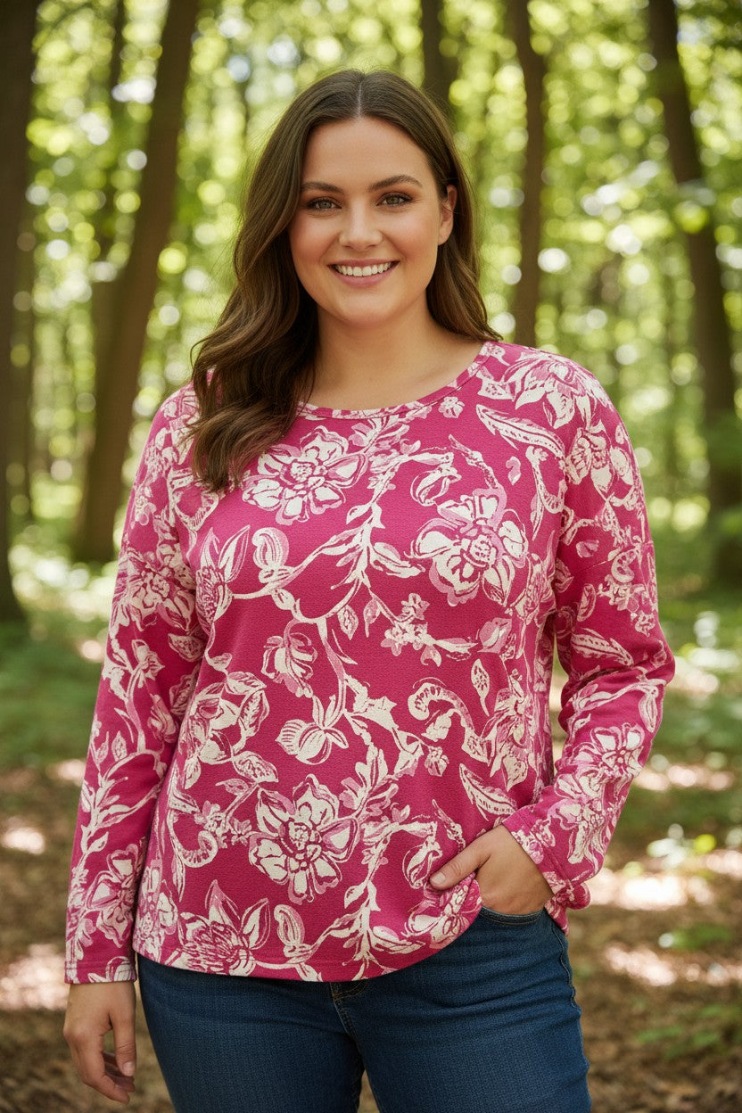 Bluza cu imprimeu marime mare 6-7XL maneca lunga