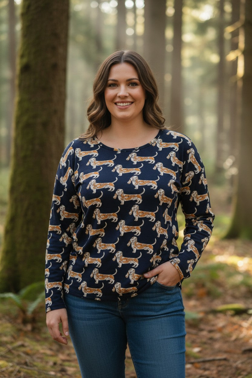 Bluza cu imprimeu marime mare 6-7XL maneca lunga