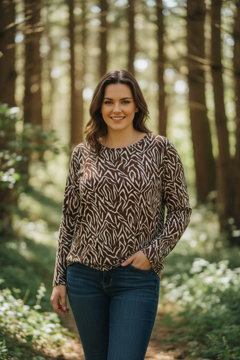 Bluza cu imprimeu marime mare 6-7XL maneca lunga