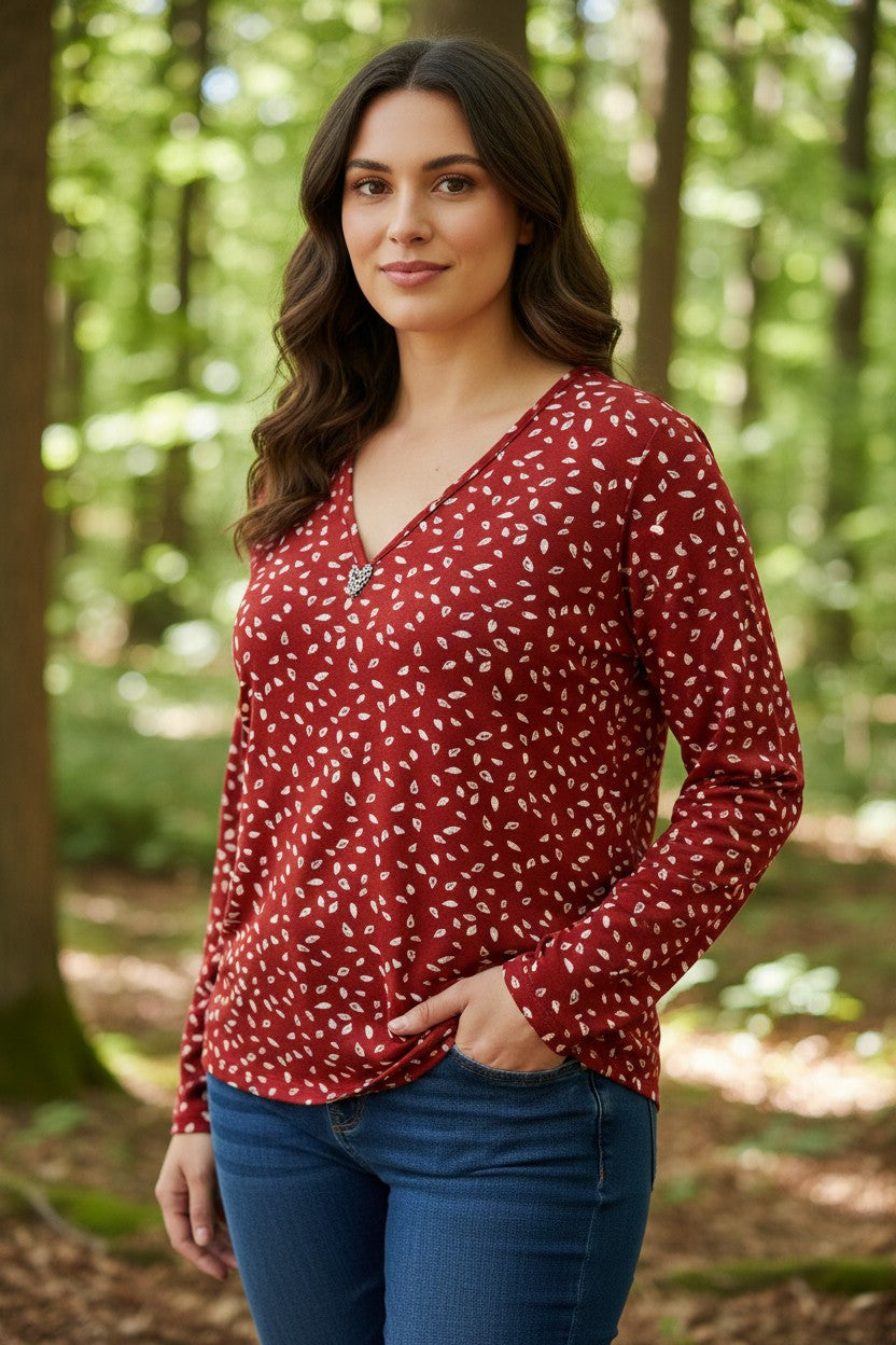 Bluza cu imprimeu marime mare 6-7XL maneca lunga