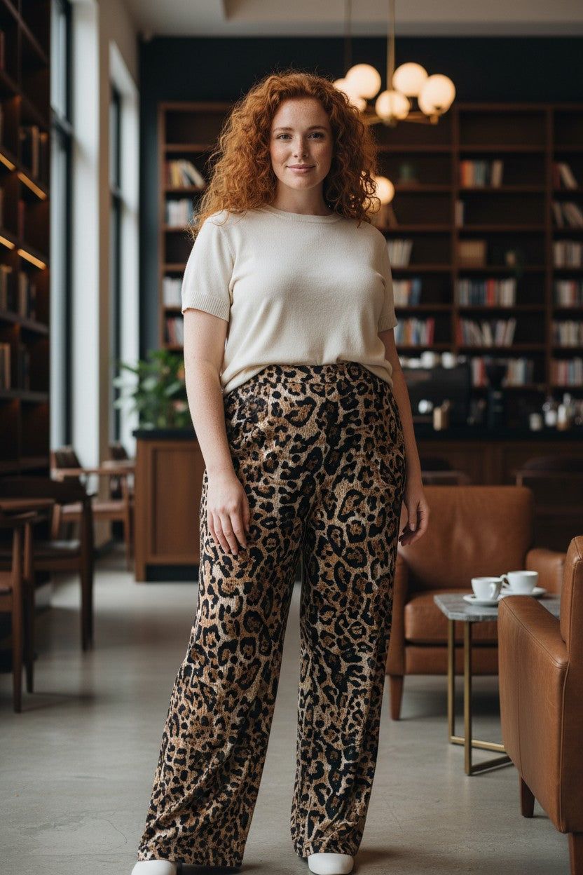 Pantaloni lungi lejeri pentru femei XL-2XL